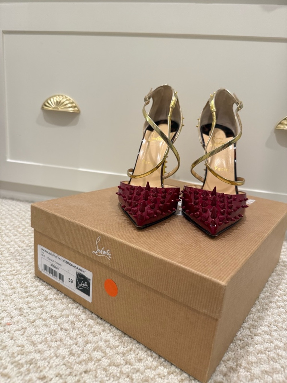 Christian Louboutin Size 39 Spiked Heels Authentic - Picture 11 of 12